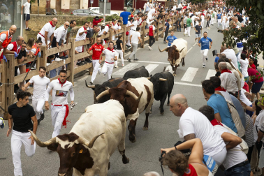 Fotos del primer encierro de las fiestas de Tafalla 2026