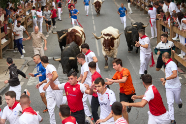 Fotos del primer encierro de las fiestas de Tafalla 2026