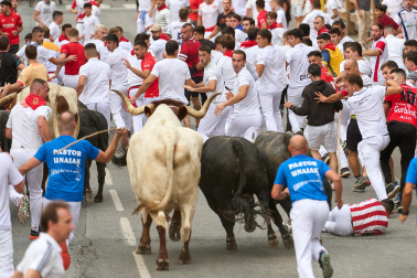 Fotos del primer encierro de las fiestas de Tafalla 2026