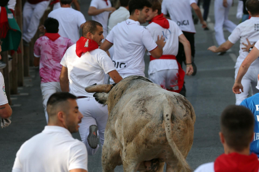 Fotos del segundo encierro de fiestas de Tafalla 2026