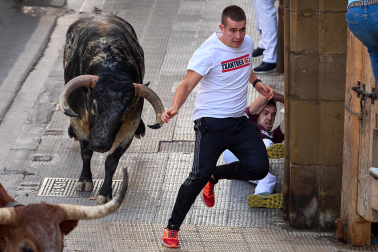 Fotos del segundo encierro de fiestas de Tafalla 2026