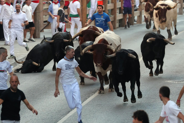 Fotos del tercer encierro de fiestas de Tafalla