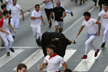 Fotos del tercer encierro de fiestas de Tafalla