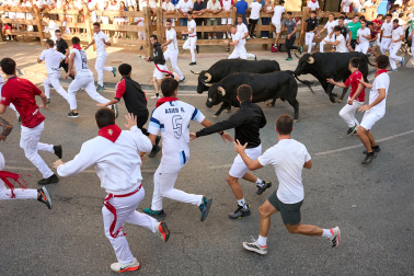 Fotos del tercer encierro de fiestas de Tafalla