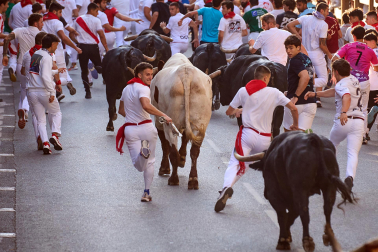 Fotos del tercer encierro de fiestas de Tafalla