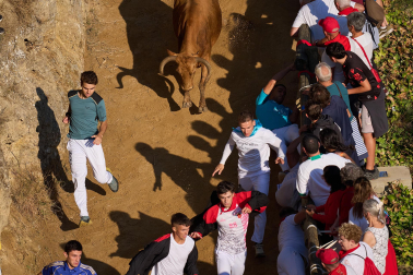 Fotos del tercer encierro del Pilón en Falces 2026
