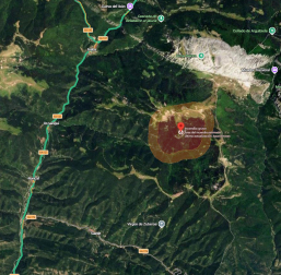 Lugar del incendio de Urzainqui