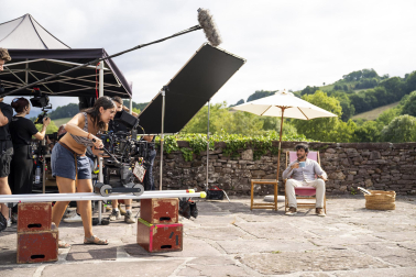Fotos del rodaje de la película 'Hasta que el juzgado nos separe' en el valle de Baztan