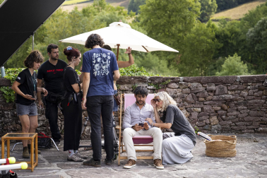 Fotos del rodaje de la película 'Hasta que el juzgado nos separe' en el valle de Baztan