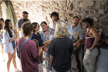 Fotos del rodaje de la película 'Hasta que el juzgado nos separe' en el valle de Baztan