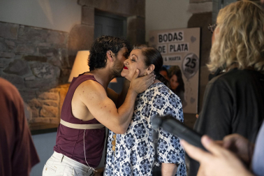Fotos del rodaje de la película 'Hasta que el juzgado nos separe' en el valle de Baztan