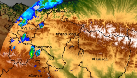 Vídeo del avance de las tormentas de este jueves en Navarra