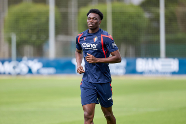 Fotos del entrenamiento de Osasuna con la presencia de Rockson Yeboah este viernes 21 de agosto