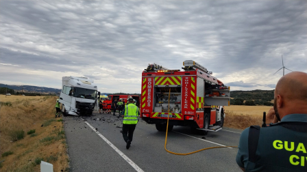 Foto del accidente mortal en la N-121 en Unzué