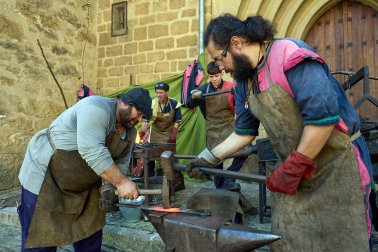 Fotos del inicio de las fiestas medievales en Artajona