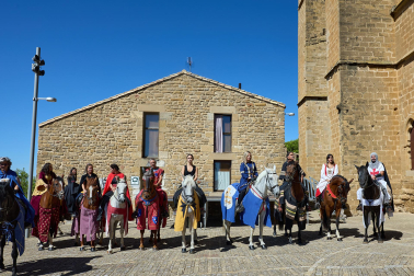 Fotos del inicio de las fiestas medievales en Artajona