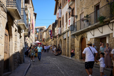 Fotos del inicio de las fiestas medievales en Artajona