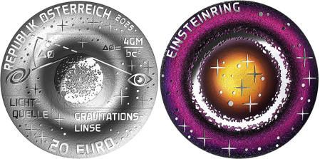 Moneda de plata 20 euro, “Einstein Ring”