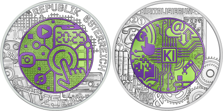 Moneda de plata y niobio de 25 euros, “Digitalization”