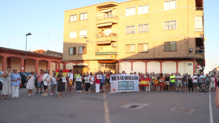 Concentración de apoyo a Ceuta celebrada en Castejón