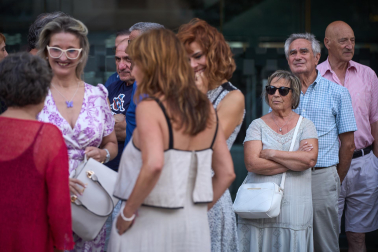 Fotos de la concentración en apoyo a Ceuta en Burlada