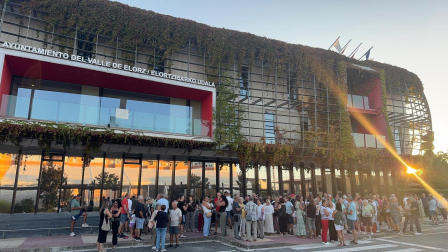 Fotos de la concentración en apoyo a Ceuta en Noáin