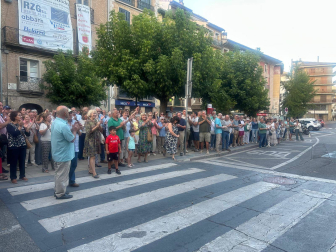 Fotos de la concentración en apoyo a Ceuta celebrada en Estella
