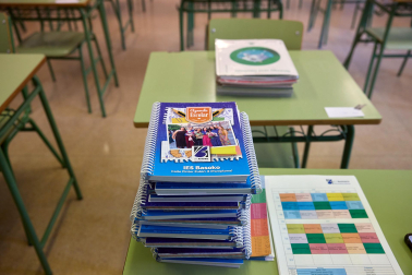 Foto de los preparativos para el nuevo curso escolar en el IES Basoko