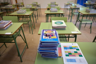 Foto de los preparativos para el nuevo curso escolar en el IES Basoko