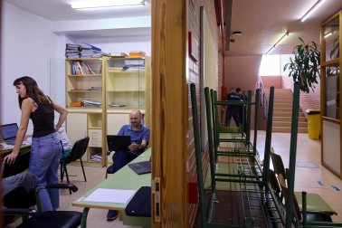 Foto de los preparativos para el nuevo curso escolar en el IES Basoko