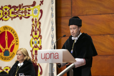 Foto del acto de inicio de curso de la UPNA en el Edificio de El Sario