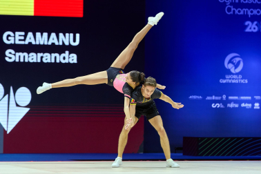 Fotos de la segunda jornada del Mundial de Aeróbic en el Navarra Arena