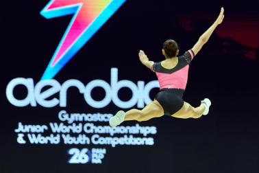 Fotos de la segunda jornada del Mundial de Aeróbic en el Navarra Arena