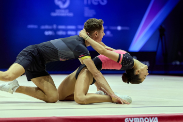 Fotos de la segunda jornada del Mundial de Aeróbic en el Navarra Arena