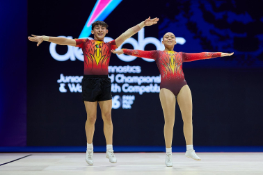 Fotos de la segunda jornada del Mundial de Aeróbic en el Navarra Arena