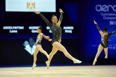 Fotos de la segunda jornada del Mundial de Aeróbic en el Navarra Arena
