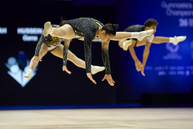 Fotos de la segunda jornada del Mundial de Aeróbic en el Navarra Arena