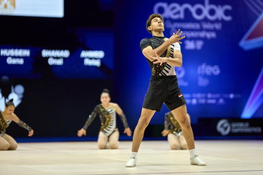 Fotos de la segunda jornada del Mundial de Aeróbic en el Navarra Arena