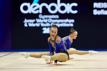 Fotos de la segunda jornada del Mundial de Aeróbic en el Navarra Arena