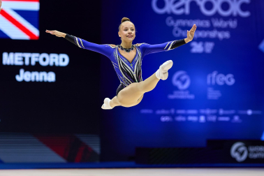Fotos de la segunda jornada del Mundial de Aeróbic en el Navarra Arena
