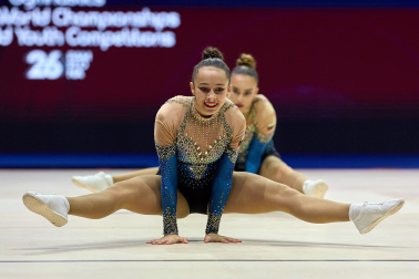 Fotos de la segunda jornada del Mundial de Aeróbic en el Navarra Arena
