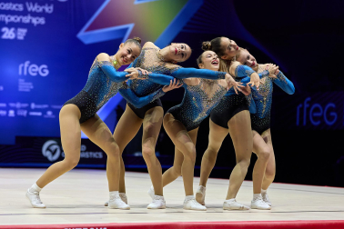 Fotos de la segunda jornada del Mundial de Aeróbic en el Navarra Arena