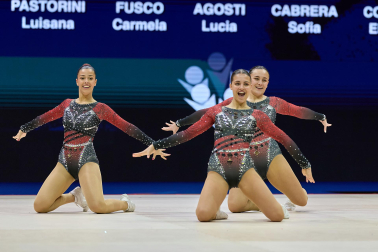 Fotos de la segunda jornada del Mundial de Aeróbic en el Navarra Arena