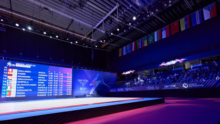 Fotos de la segunda jornada del Mundial de Aeróbic en el Navarra Arena