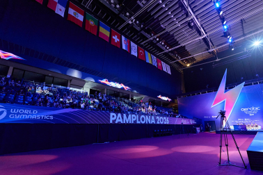 Fotos de la segunda jornada del Mundial de Aeróbic en el Navarra Arena