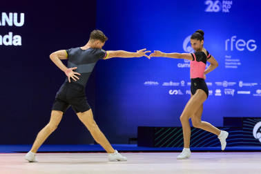 Fotos de la segunda jornada del Mundial de Aeróbic en el Navarra Arena