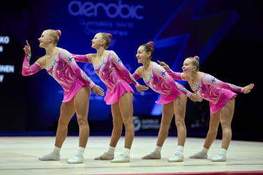 Fotos de la segunda jornada del Mundial de Aeróbic en el Navarra Arena