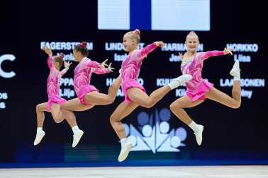 Fotos de la segunda jornada del Mundial de Aeróbic en el Navarra Arena