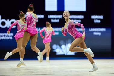 Fotos de la segunda jornada del Mundial de Aeróbic en el Navarra Arena