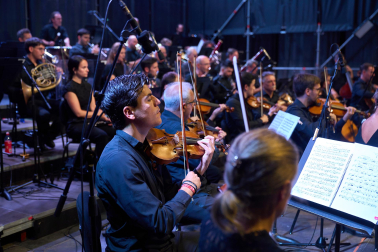 Fotos del concierto de la Orquesta Sinfónica de Navarra en la plaza del Castillo